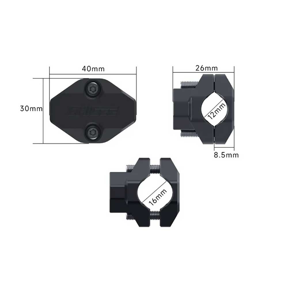 Montage sur barre transversale Ø12-16 mm