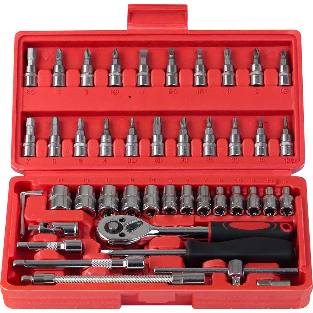 Coffret cliquet 46 pièces