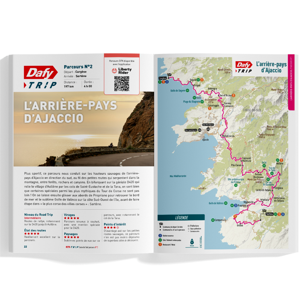 Roadbook Moto : Dafy Trip Corse-du-Sud