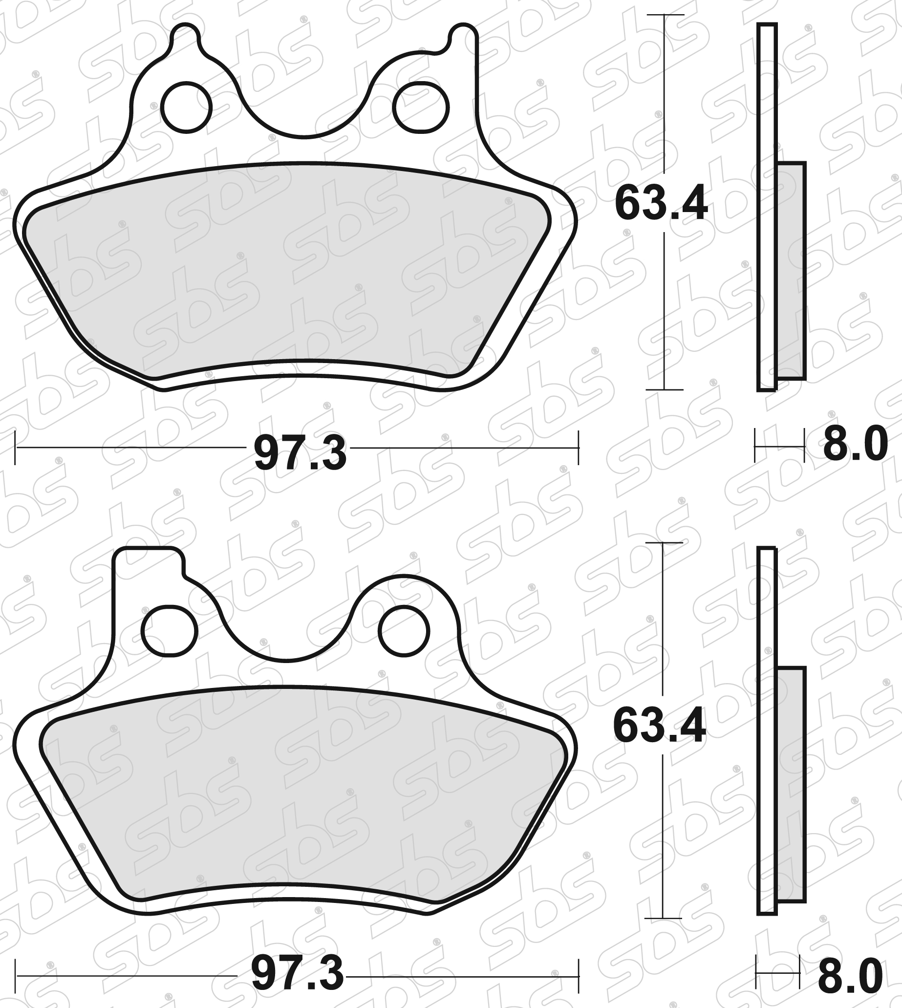 Plaquettes de frein 826 H.LS