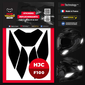 Stickers réfléchissants HJC F100™ Fear The Yellow Bear