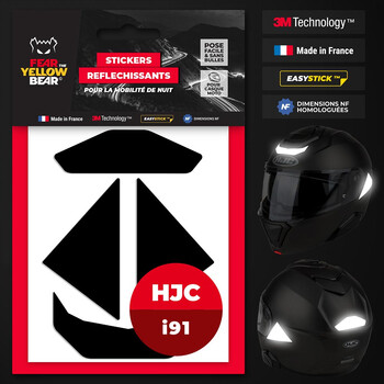 Stickers réfléchissants HJC i91™ Fear The Yellow Bear