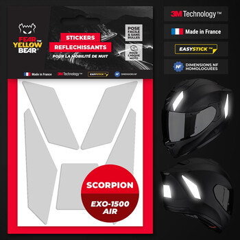 Stickers réfléchissants Scorpion Exo 1500 Air™ Fear The Yellow Bear