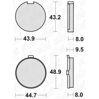 Plaquettes de frein 524 HF SBS